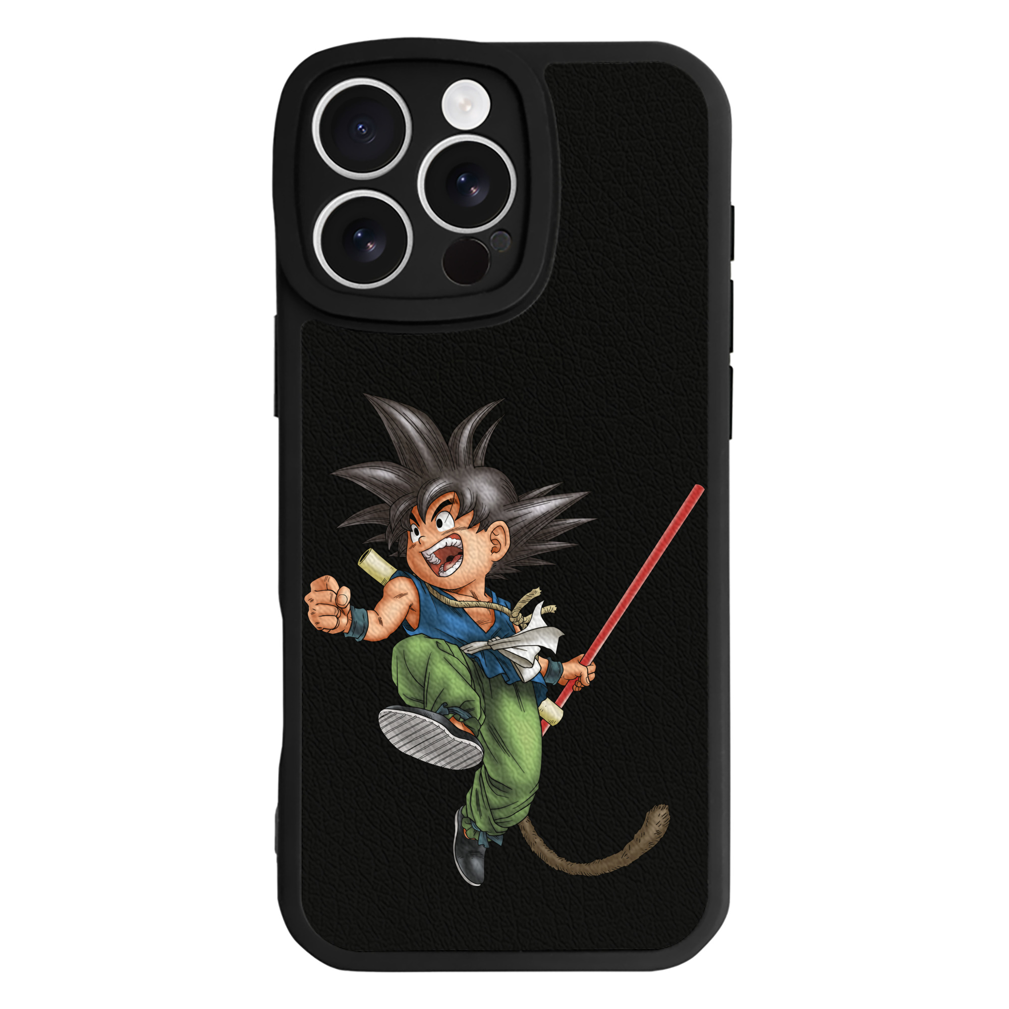 （画像用） ドラゴンボール 孫悟空（そん ごくう）Son Goku カカロット DRAGON BALL Kakarotto 【iPhone 16シリーズ対応】シリコンスマホケース（レザー調） 材質：シリコン